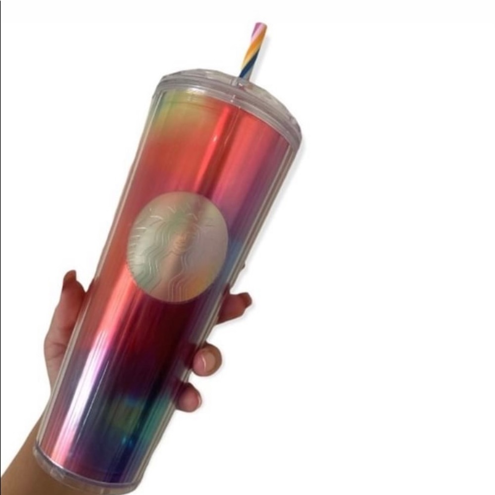 New Starbucks Summer 2021 Rainbow dome lid 24oz Tumbler